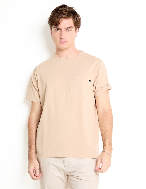 PLAYERA MOSSIMO, CH, KHAKI CLARO LISO C