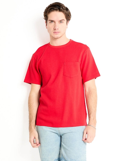 PLAYERA MOSSIMO, EG, CARMÍN CLARO LISO