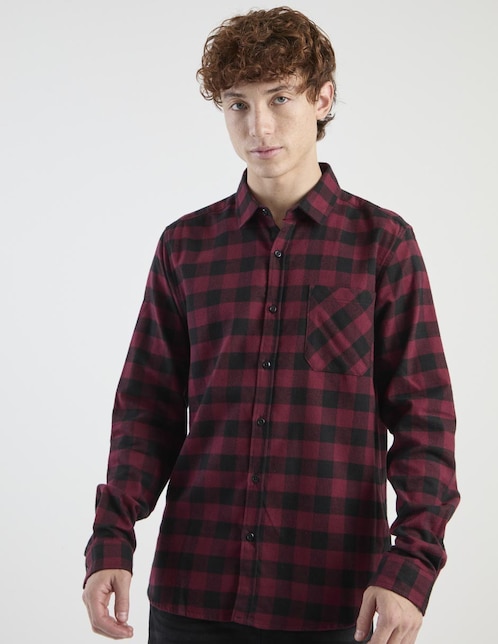 Camisa casual manga larga para hombre 1
