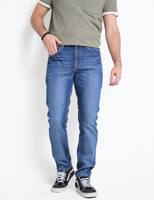 Jeans straight Mossimo lavado stone wash para hombre