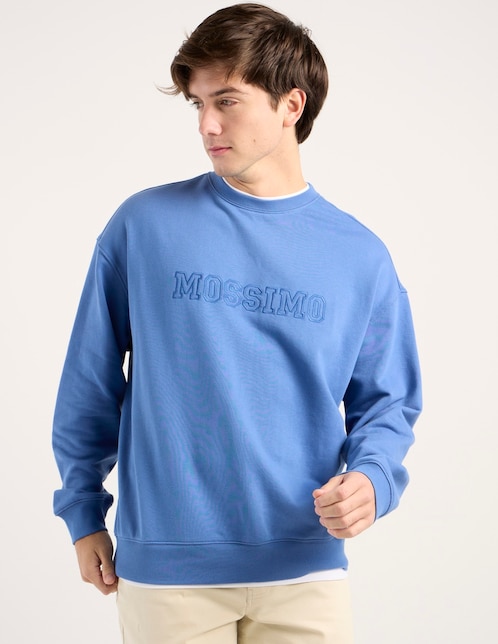 SUDADERA MOSSIMO, EG, ÍNDIGO LISO CERRA