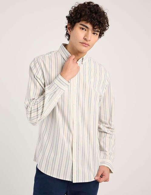 Camisa casual manga larga para hombre 1