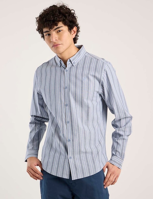 CAMISA MOSSIMO, EG, AZUL ACERO PRETEÑID