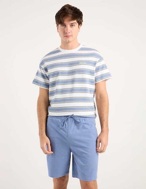 BERMUDA MOSSIMO, CH, AZUL ACERO LISO CA