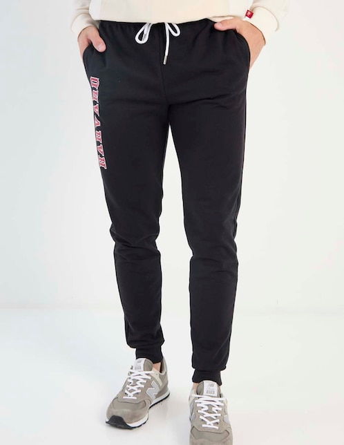 Jogger skinny Mossimo estampado texto con bolsillos para hombre
