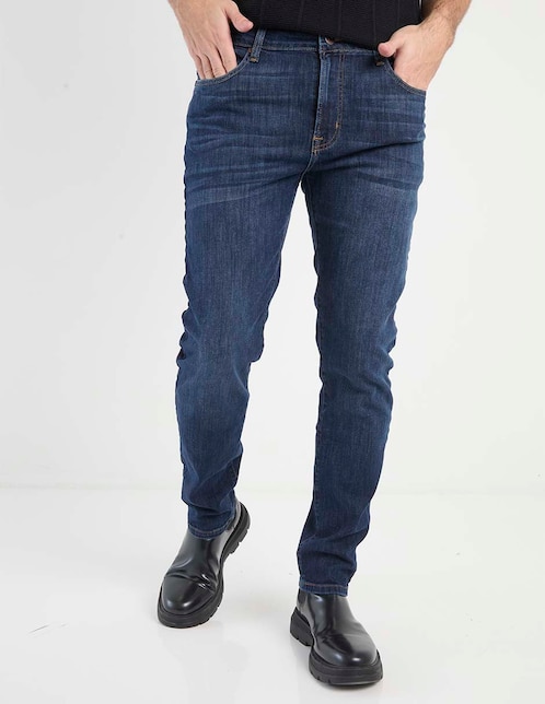 Jeans Slim Mossimo lavado obscuro para hombre
