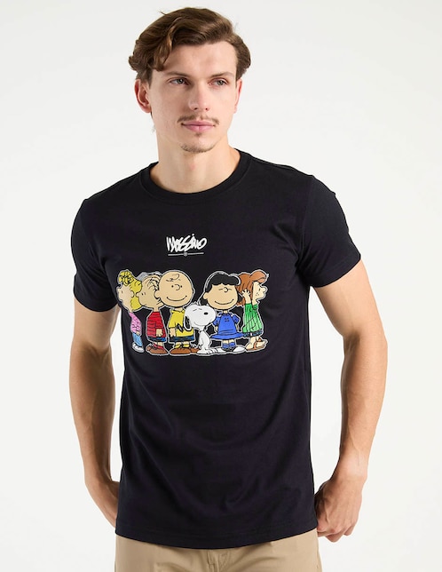 Playera Mossimo El Show de Charlie Brown y Snoopy cuello redondo para hombre