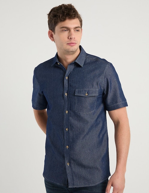 Camisa casual manga corta para hombre 1