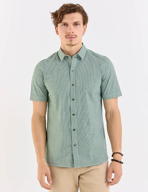 Camisa casual manga corta para hombre 1