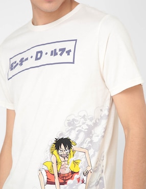 Playera One Piece cuello redondo para hombre