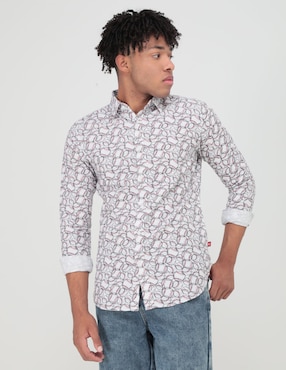 Camisa Casual Mossimo Manga Larga Para Hombre