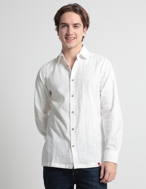 Camisa Casual Mossimo De Algodón Manga Larga Para Hombre