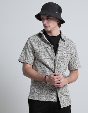 Camisa Casual Mossimo De Algodón Manga Corta Para Hombre