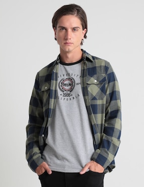 Camisa Casual Mossimo De Algodón Manga Larga Para Hombre