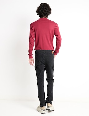 Jeans cargo straight Mossimo lavado obscuro para hombre