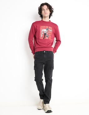 Jeans cargo straight Mossimo lavado obscuro para hombre