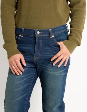Jeans slim Mossimo lavado whisker para hombre