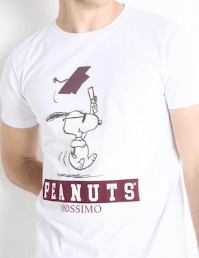 Playera Mossimo Peanuts Snoopy cuello redondo para hombre