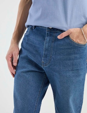 Jeans straight Mossimo lavado medio para hombre