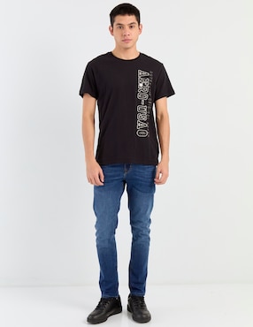 Jeans skinny Mossimo lavado whisker para hombre