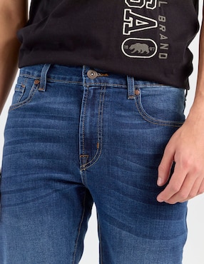 Jeans skinny Mossimo lavado whisker para hombre