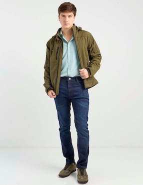 Jeans slim Mossimo lavado obscuro para hombre