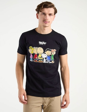 Playera Mossimo El Show de Charlie Brown y Snoopy cuello redondo para hombre