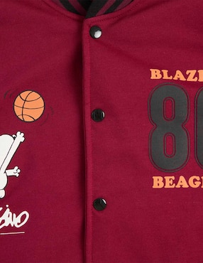 Chamarra beisbolera Mossimo Snoopy con bolsillos para hombre