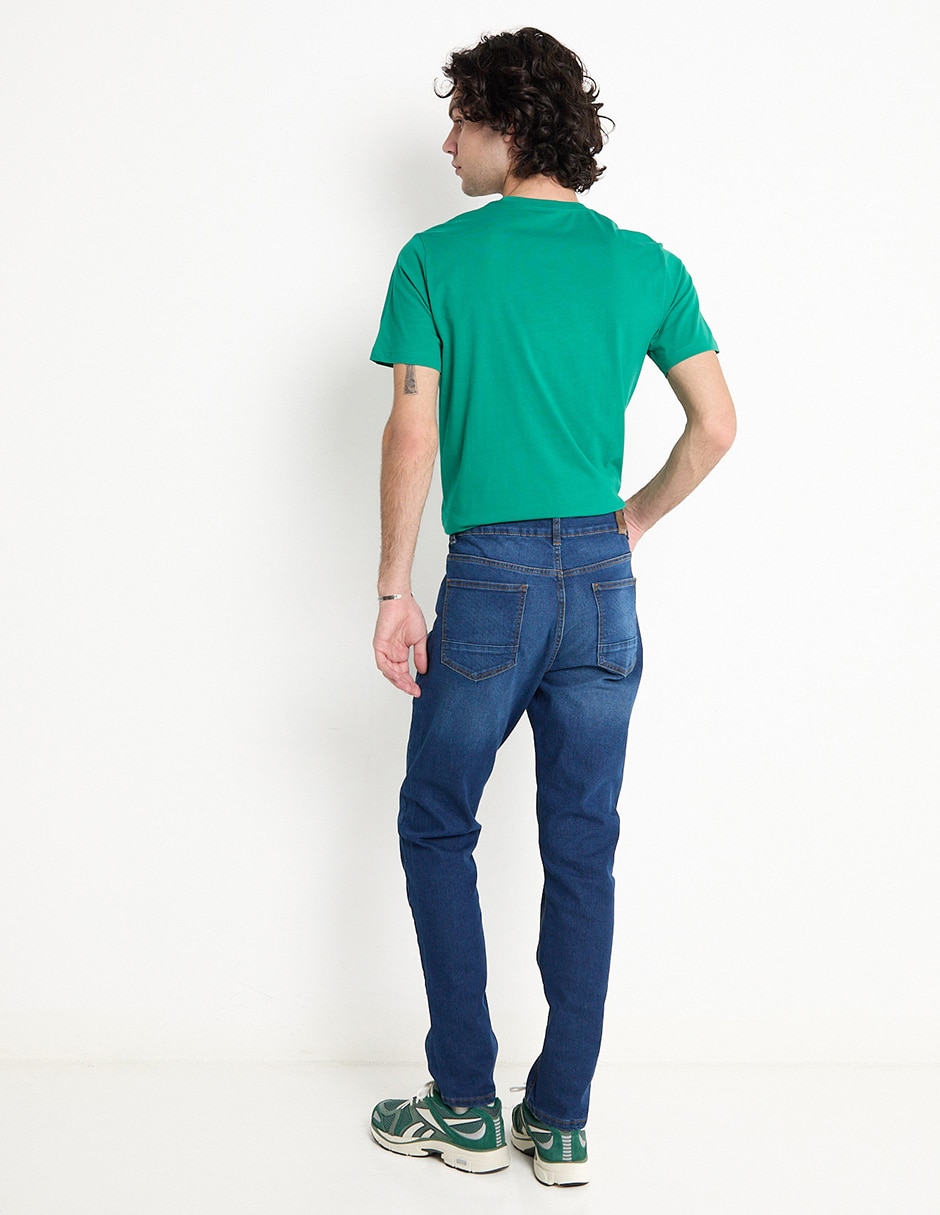 Jeans slim deslavado para hombre 9