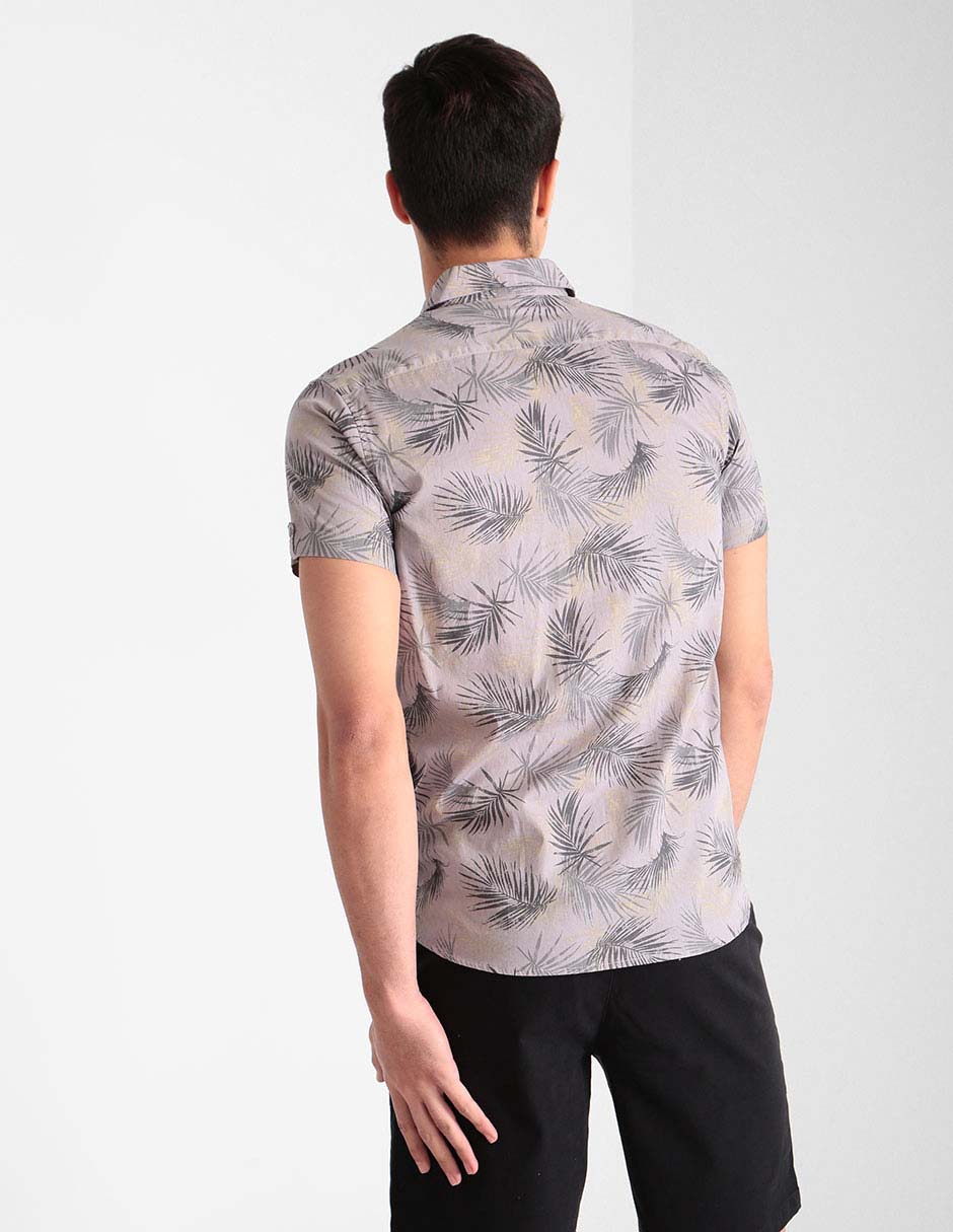 Camisa casual manga corta para hombre