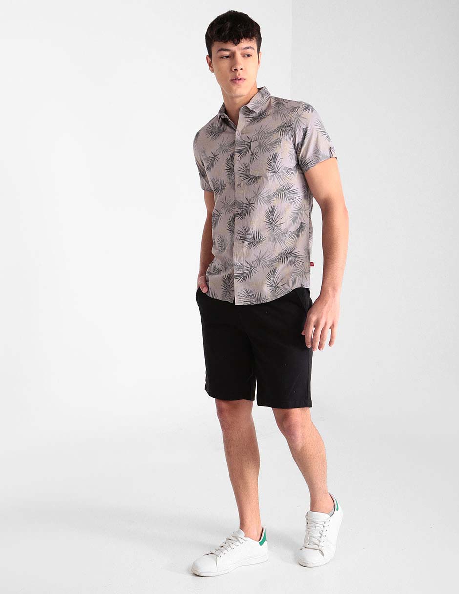 Camisa casual manga corta para hombre