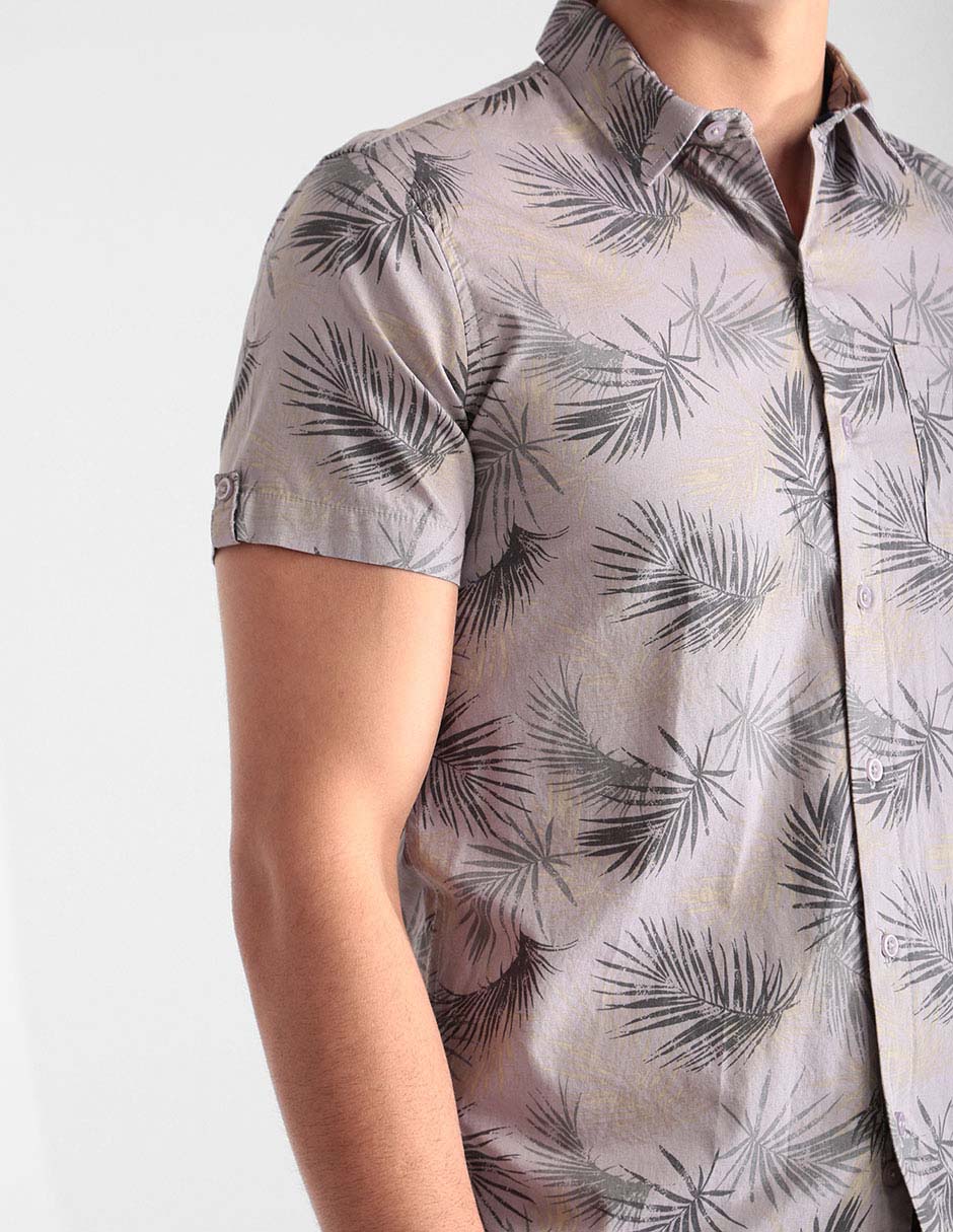 Camisa casual manga corta para hombre