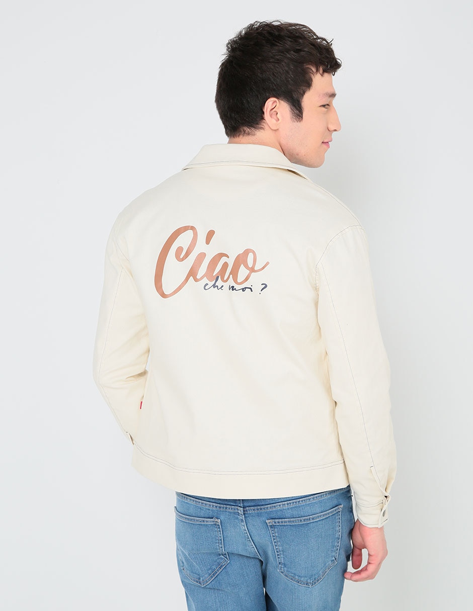 Chamarra casual con bolsillos para hombre