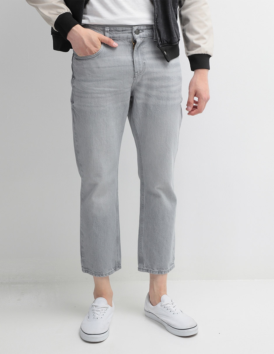 Jeans slim deslavado para hombre
