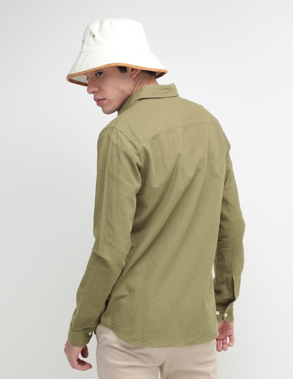 Camisa casual manga larga para hombre 2