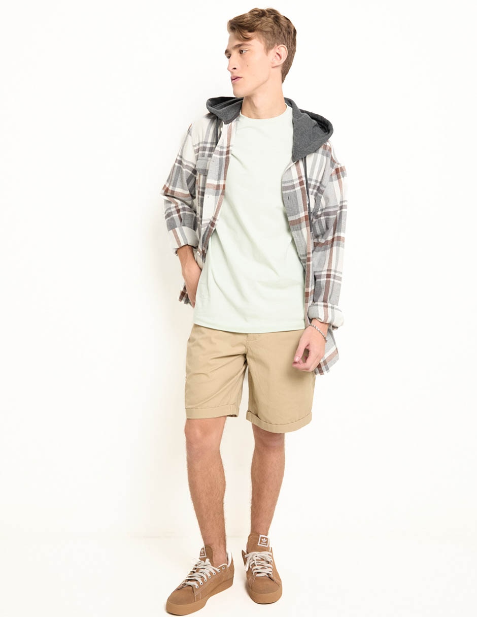BERMUDA MOSSIMO, CH, KHAKI CLARO LISO G