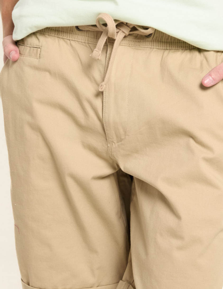 BERMUDA MOSSIMO, CH, KHAKI CLARO LISO G