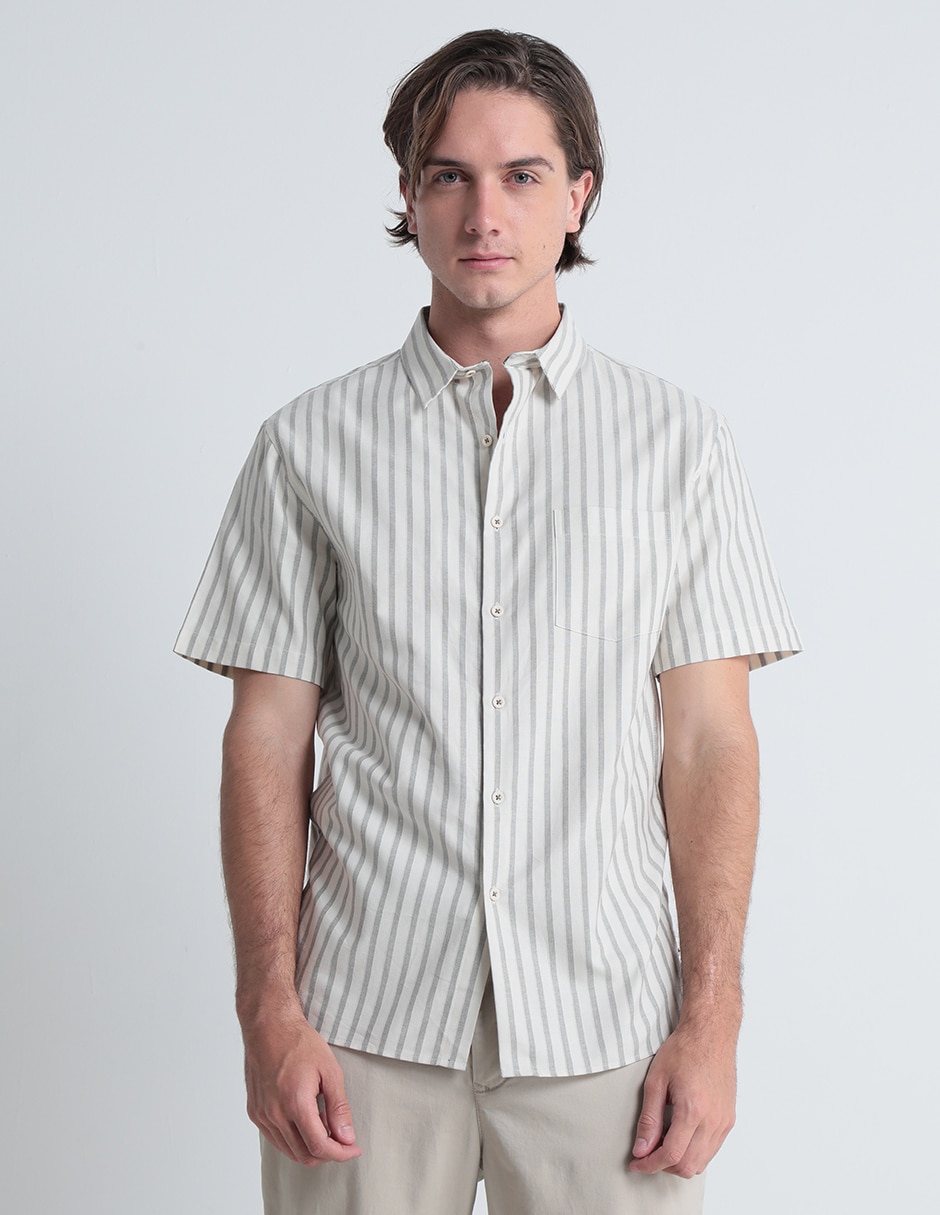 Camisa casual manga corta para hombre