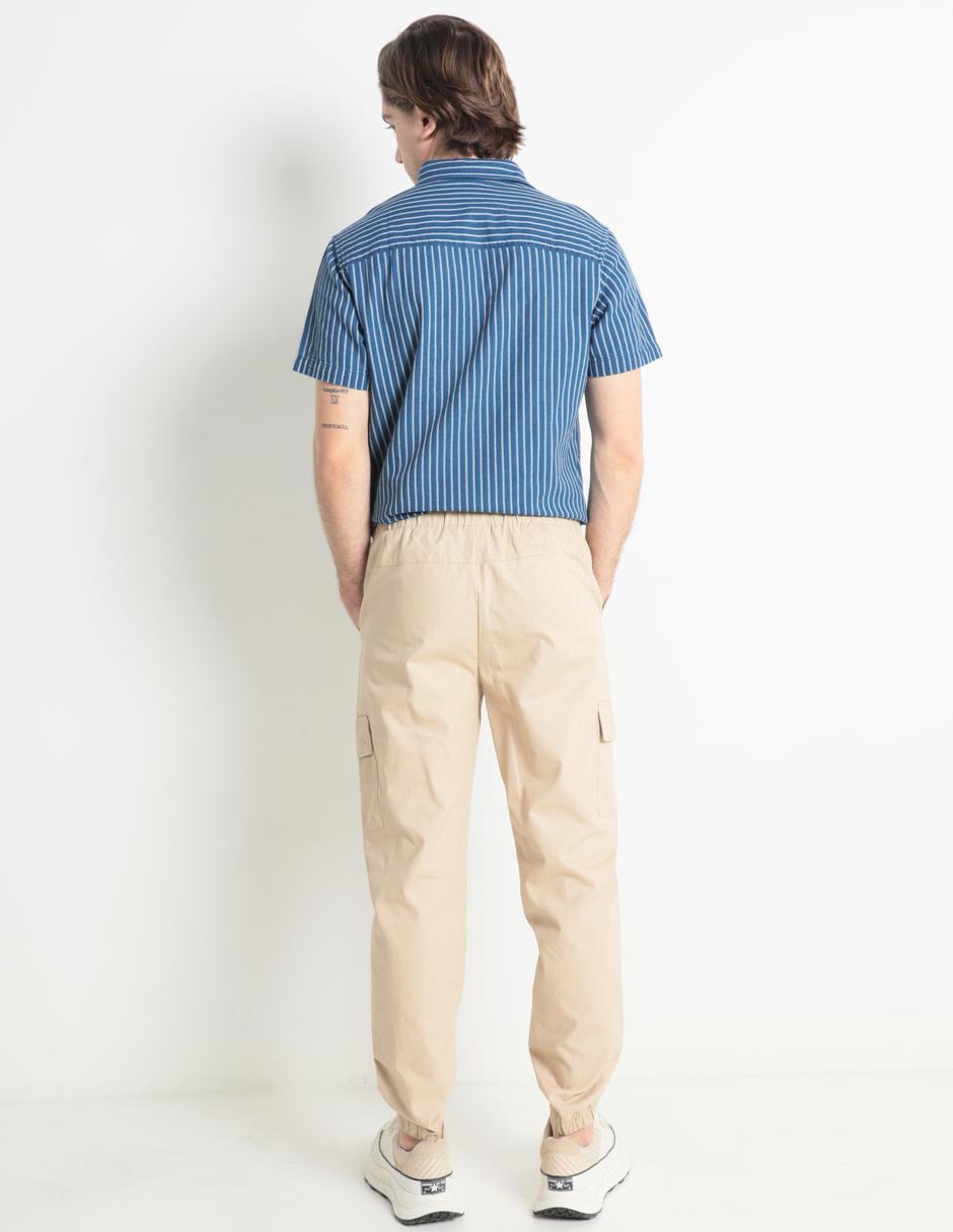 Pantalón cargo slim de algodón para hombre 2