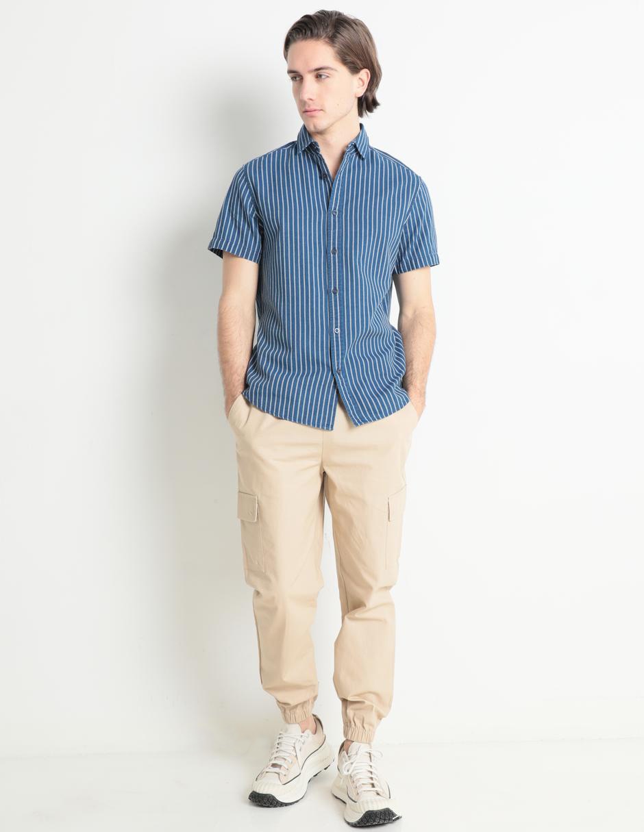 Pantalón cargo slim de algodón para hombre 3