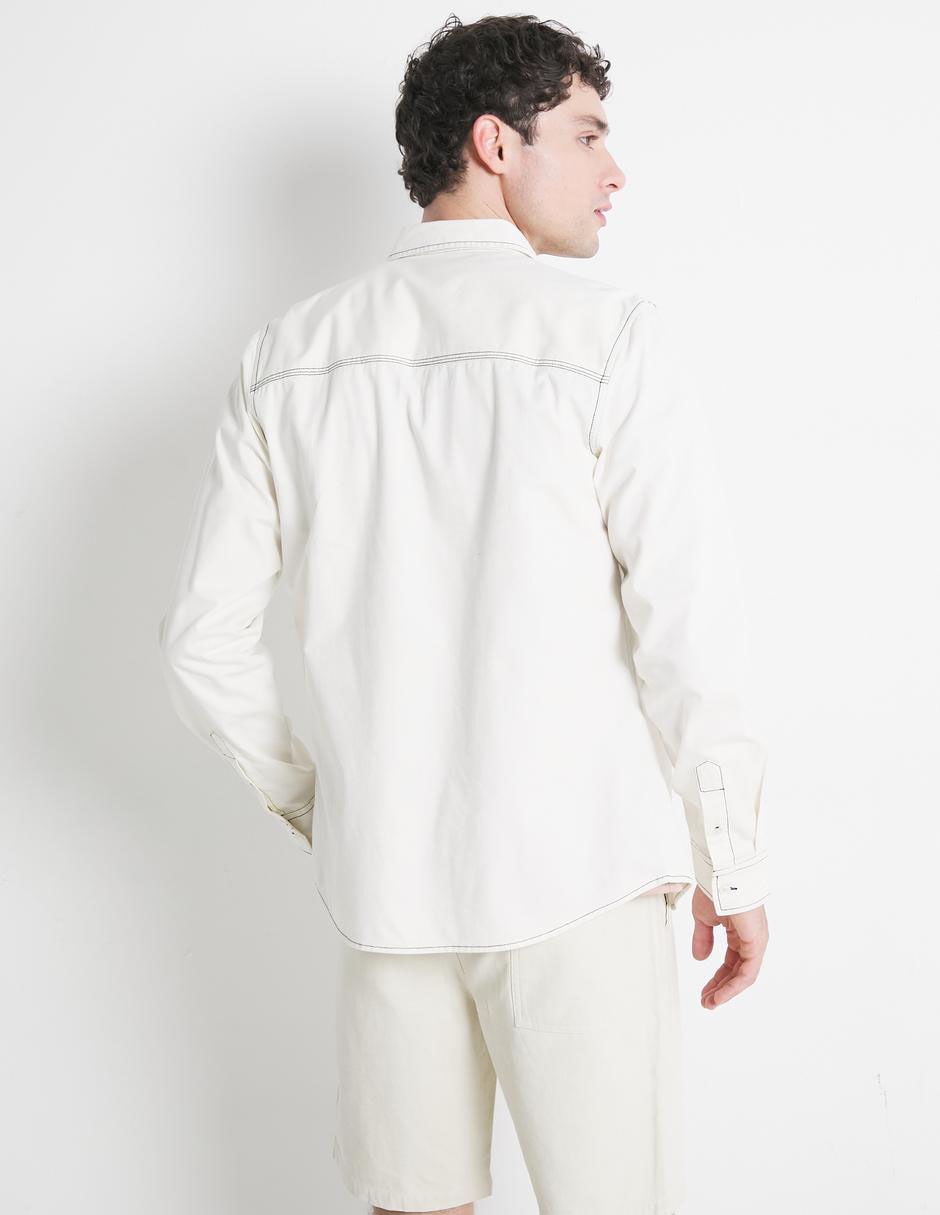 Camisa casual manga larga para hombre 2