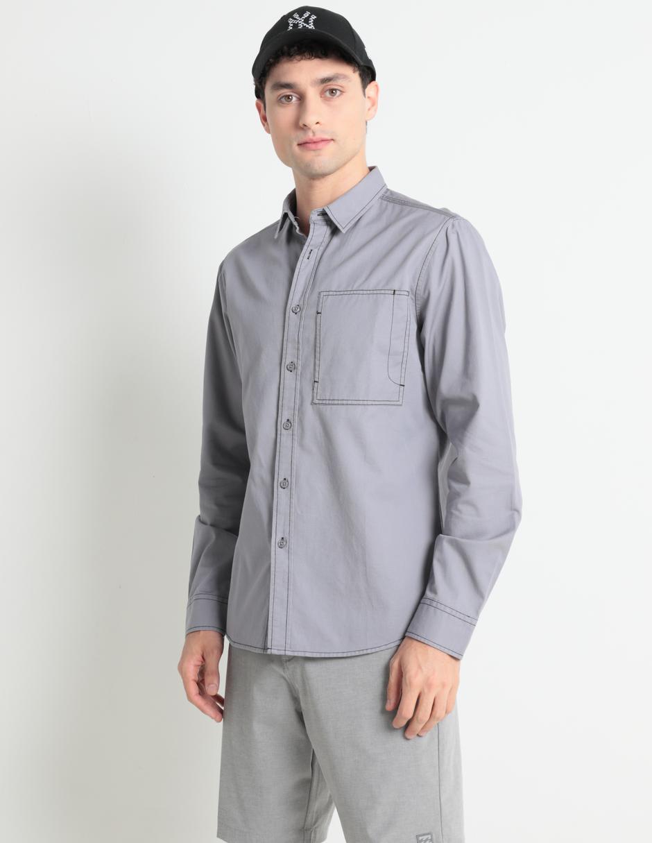 Camisa casual manga larga para hombre