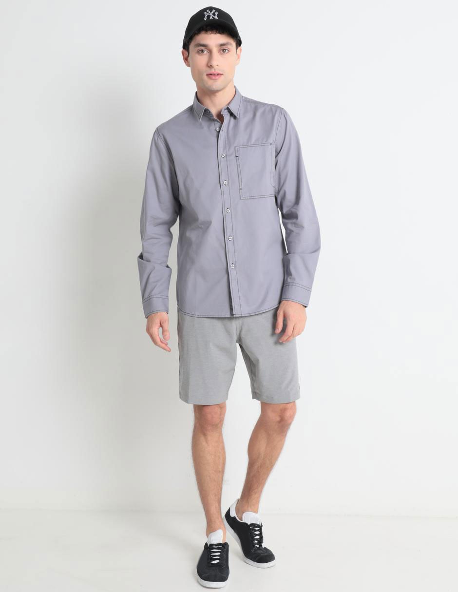 Camisa casual manga larga para hombre 3