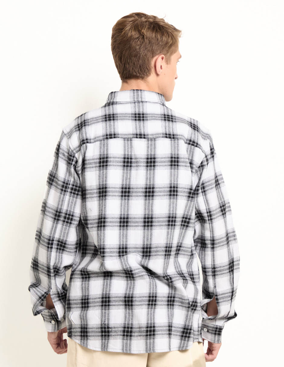 Camisa casual de algodón manga larga para hombre 2