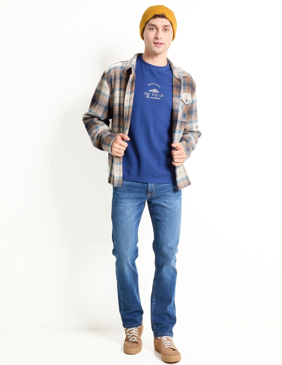 PLAYERA MOSSIMO, M, NAVY LISO C REDONDO