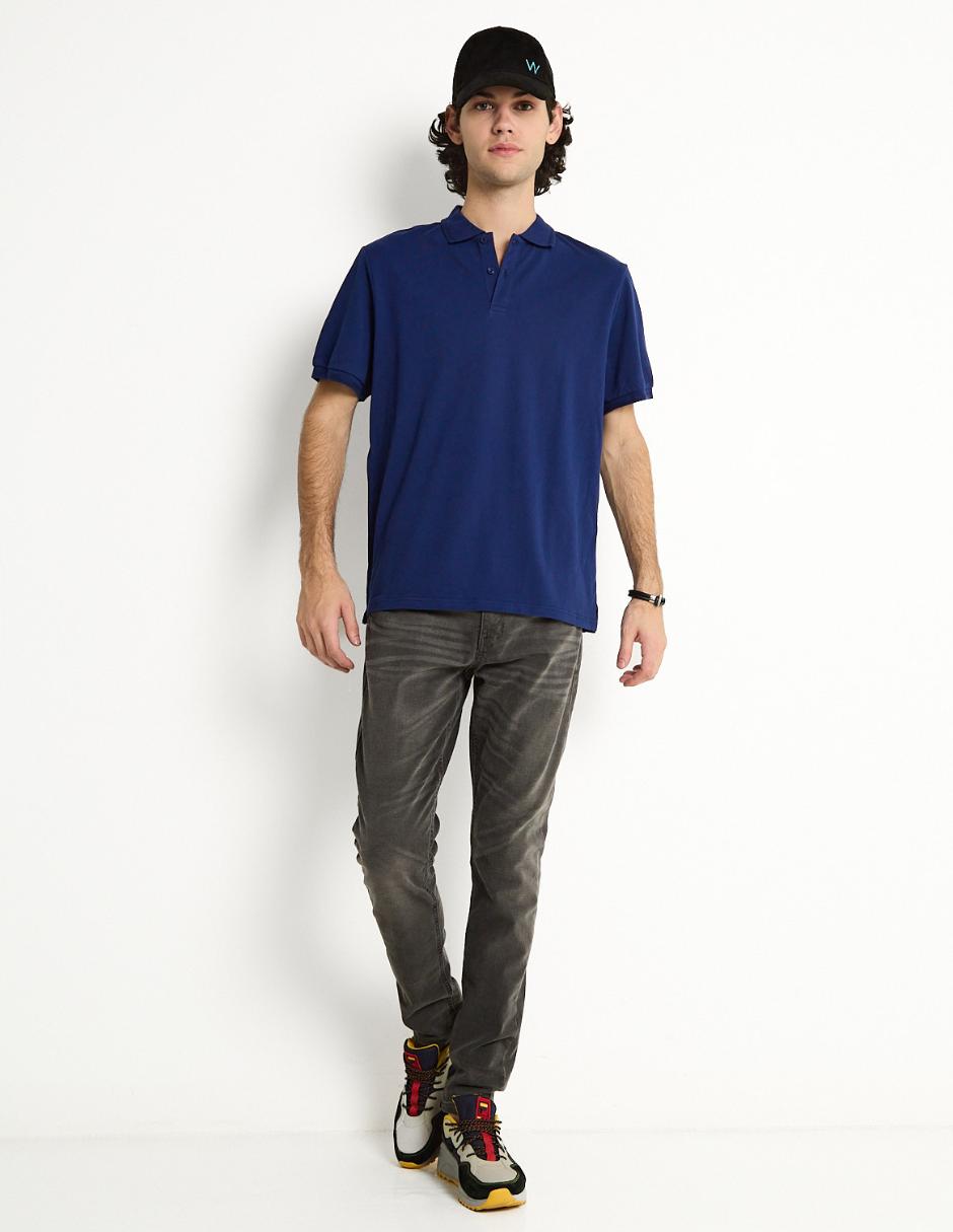 POLO MOSSIMO, CH, NAVY LISO M CORTA CON