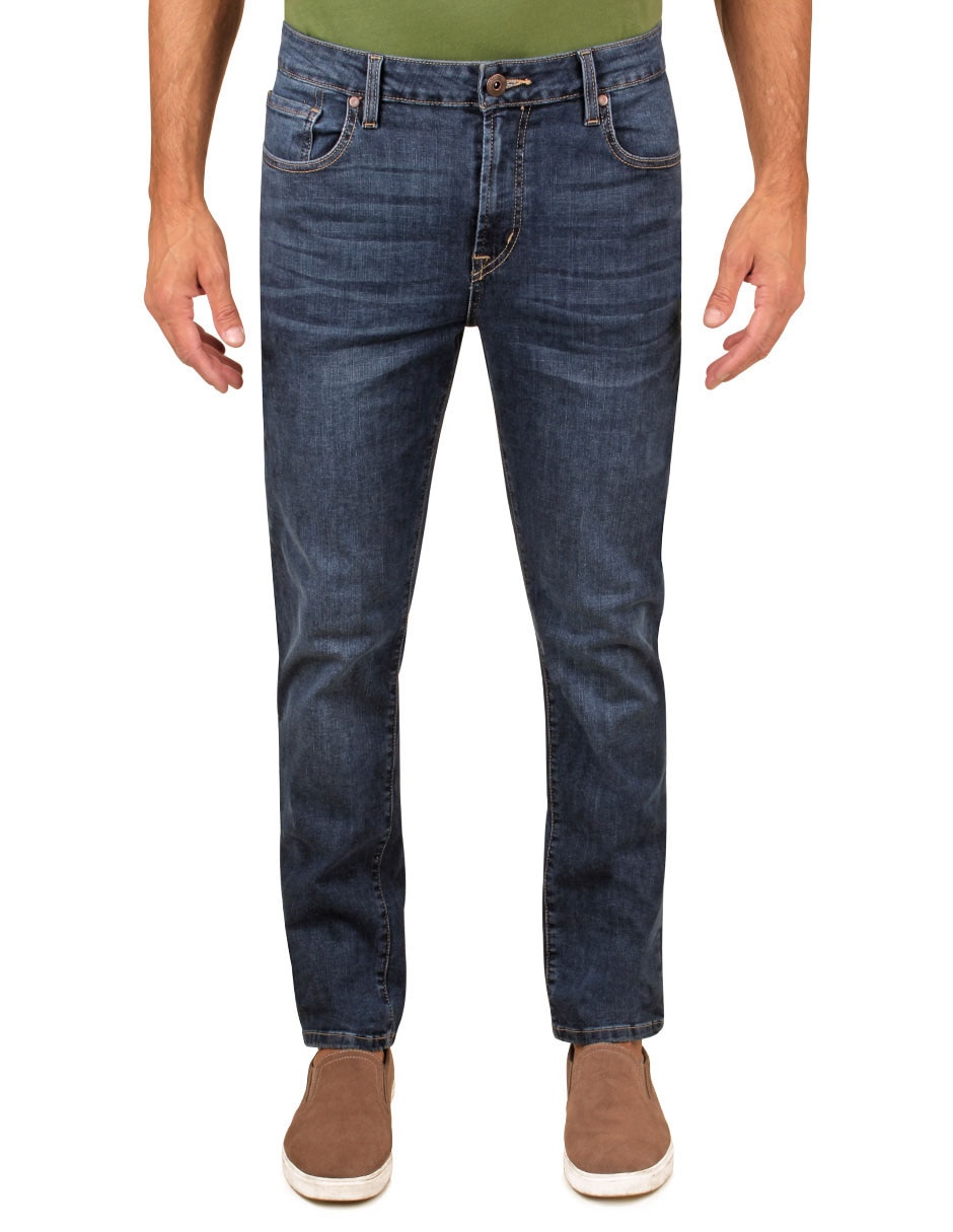 Jeans slim deslavado para hombre