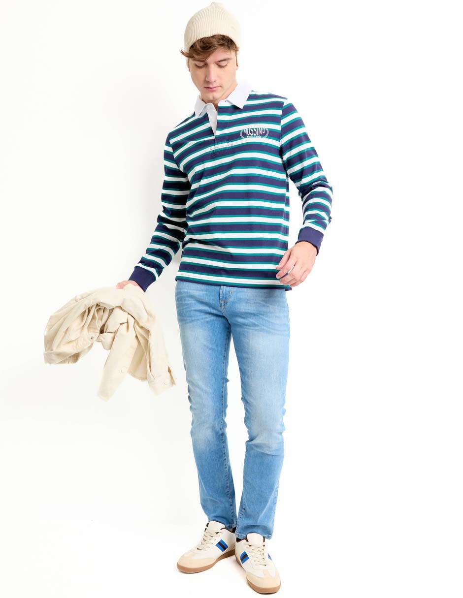 Jeans slim deslavado para hombre 3