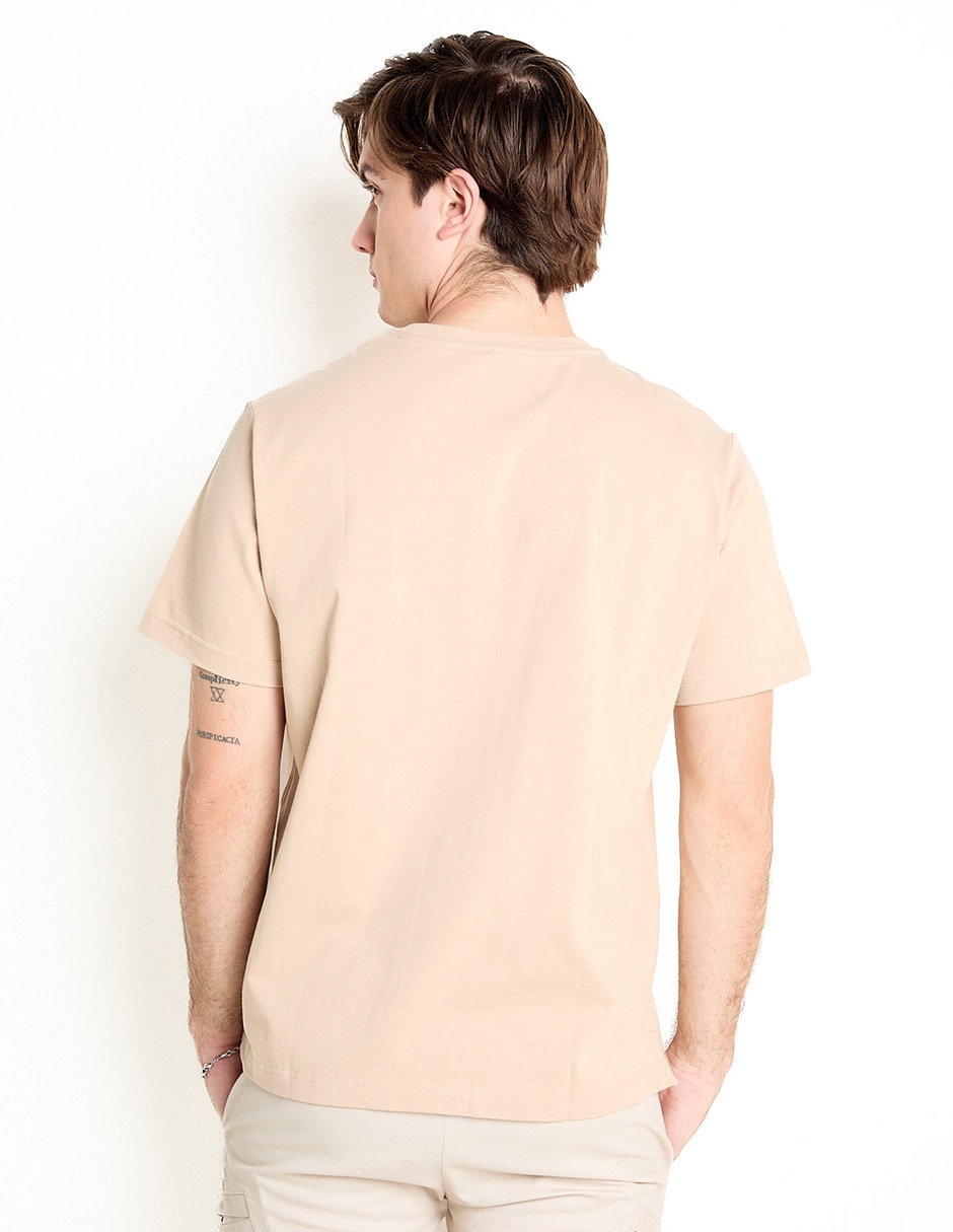 PLAYERA MOSSIMO, CH, KHAKI CLARO LISO C