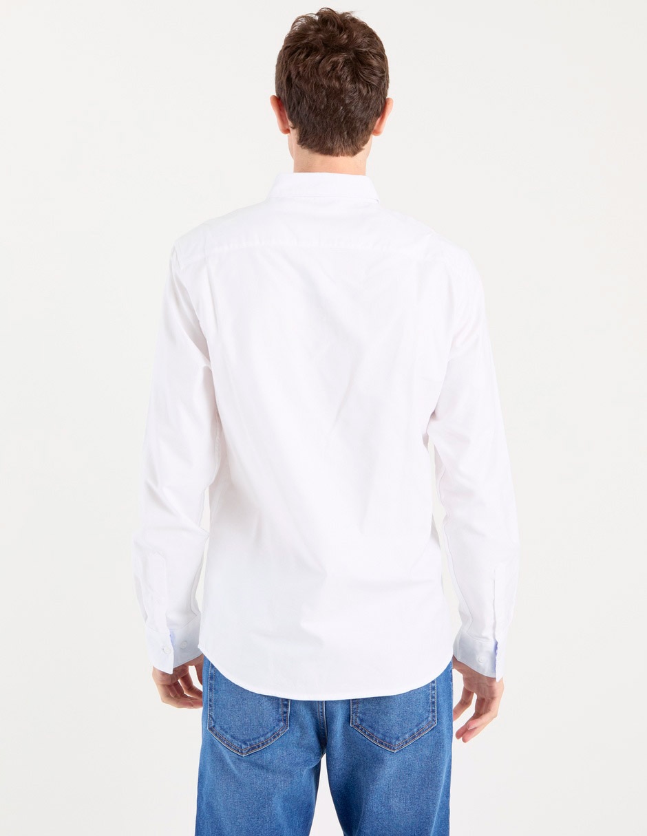 Camisa casual de algodón manga larga para hombre 2